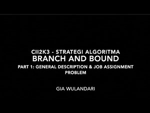 Branch and Bound (part 1) - Algorithm Strategies