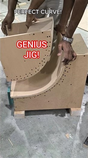 The Most Genius Way to Bend Plywood! 😲🔥 #shorts #woodworking #diy