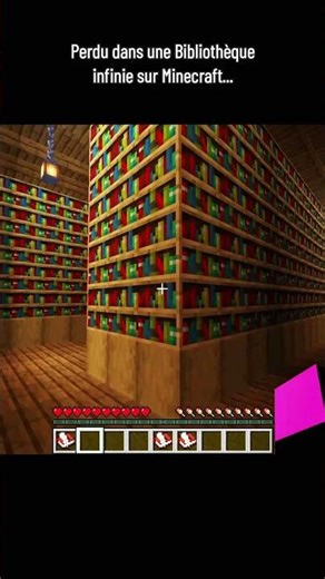Une bibliothèque INFINIE sur Minecraft😨 #minecraft #horreur #gaming #series #analoghorror