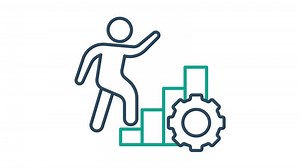 Process improvement animated icon. animated icon related to efficiency, productivity. suitable for user interface, provide visual feedback and more. alpha channel
