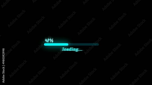 loading bar and Progress bar 4k. 60 fps 3D animation.