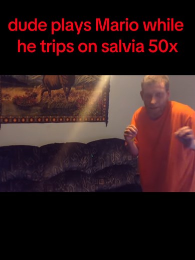 part 2 of guy playing Mario on salvia #gaming #vintage #supermario #Mario #trip #salvia #spirituality #spiritual #badtrip