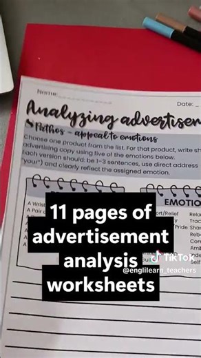 Advertisement rhetorical analysis unit for AS Level English 9093 and 9-12 ELA #english #teacher