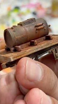 Super detailed wooden plank weathering effect | weathering model trains | era 1 British Wagon