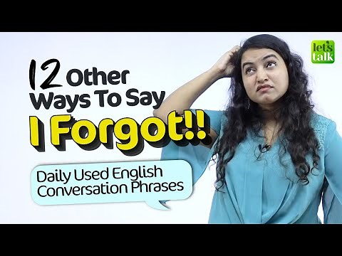 12 Other Ways To Say - I Forgot In English | Daily Used English Phrases For Conversation | Ceema