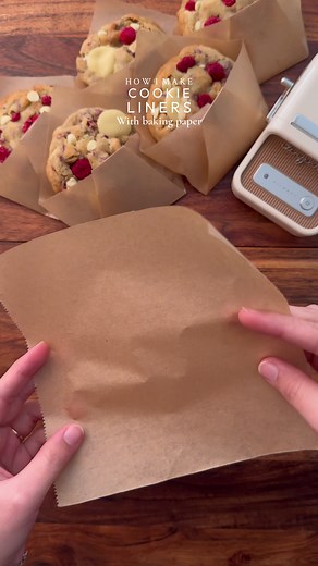 To get perfectly shaped cookie liners or cookie cases cut individual squares of baking paper measuring 16cm × 16cm, then simply follow the folding and pressing steps shown in the reel A little label makes it feel extra special☺️ The @niimbot B21 Pro makes custom labels so easy for baking, gifting & organising. Use my code ‘cookwithshaaa’ to get 15% OFF 🤍, It works on all products, with no minimum purchase and no expiration. LINK IN BIO✨ #niimbot #niimbotb21pro #fyp #explorepage✨ #sticker