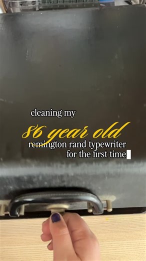 Signed by Manuela on Instagram: "You may ask why I have this, but truly it’s a dream come true. When I was little we couldn’t afford a computer at home so I had to do my homework on my dad’s typewriter from the 80s until middle school when we got our first computer. I have a lot of nostalgia and have always pictured me writing my best work on something like this Remington Rand Deluxe Model 5. So the search started a couple years ago and then we found the one. Bought from a family locally whose f