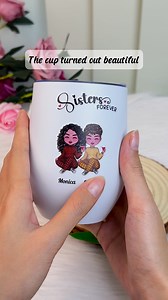 Perfect Customized Gift For Sisters ❤️ Design & name can be changed 🎄🎊 👉 https://makezbrightgifts.com/products/sisters-sisters-forever-personalized-wine-tumbler?_pos=1&_sid=d48e356f7&_ss=r | Makezbright Gifts