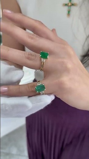 Real Green Emerald Ring styles - Classic, Stackable, Convertible & Perfect for Occasions Gift Ideas