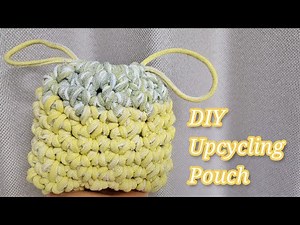 How to Make a Double-Knit Pouch with a Sock Neck Technique #upcycling