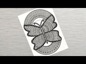 How to draw Mandala for Beginners | Butterfly mandala art | Butterfly drawing | stepbystep | doodle