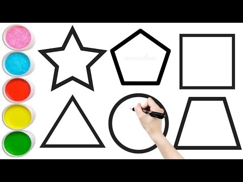 Shapes Song for kids | Colours and draw for toddlers | Learn 2d shapes | Preschool Education-57