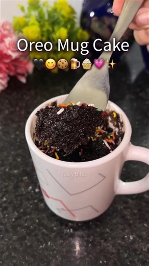 Quick & Easy Oreo Mug Cake Recipe 🍫☕ #shorts #viral #trending #cake