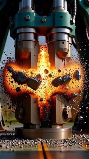 hydraulic press machine blasted the nuclear bomb