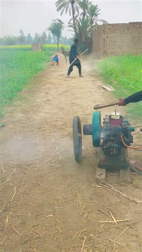 New donkey diesel engine start with a speed test tyres 🛞