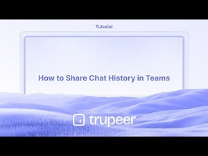How to Share Chat History in Teams
