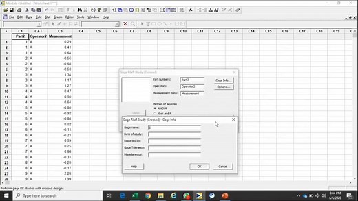 Gage R&R Study (Crossed): Illustration with Practical Example using Minitab (MSA Study) | Lesson 8|