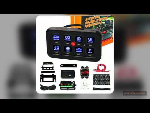 68 Gangs Universal LED Switch Panel 12V Light OnOff Control Relays System Slim Electronic Relay