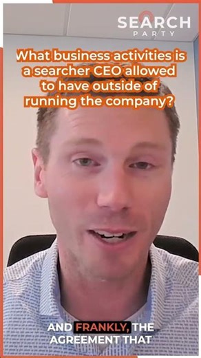 What side-gigs can a searcher CEO have outside of running the company?