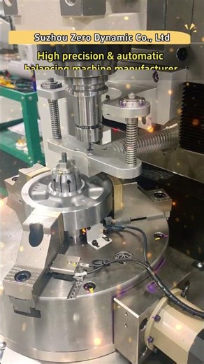 Real working shot of single-station gear vertical automatic balancing machine - Zero Dynamic.