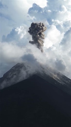 Fuego Volcano Big Eruption - The Heart of Fire - Guatemala (4K drone) | Relaxing Aerials