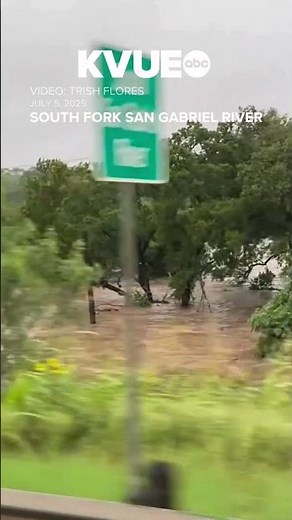 Flooding at South Fork of San Gabriel River, Texas #shorts
