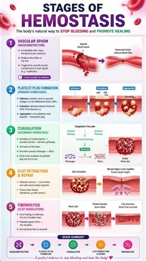 5 Stages of Hemostasis: How Your Body Stops Bleeding & Heals