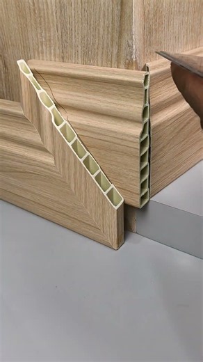 Simple Baseboard Trick for Perfect Outside Corners #Woodworking #Carpentry #Baseboard #TrimWork #diy