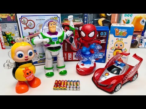 Unboxing Remote Control Buzz Lightyear Robot, Electric Spider-Man, Electric Fire Car, Electric Bee