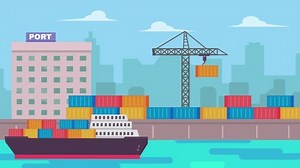 Container Ship Animation Sailing Near Industrial Stock Footage Video (100% Royalty-free) 1068349862 | Shutterstock