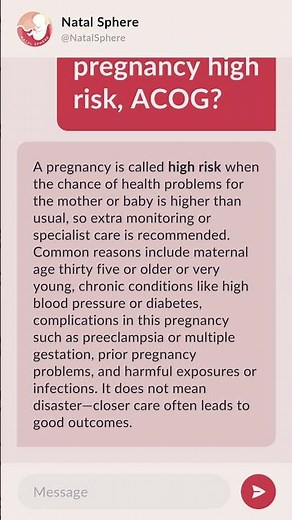 What makes a pregnancy high risk, ACOG?