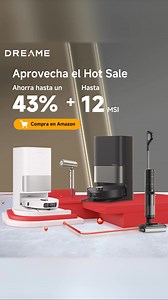 拾¡Ahorra hasta un ퟒퟑ% en aspiradoras durante el 헛헼혁 헦헮헹헲! Mantén tu hogar limpio sin esfuerzo. Consigue nuestras aspiradoras robot 헗헿헲헮헺헲 de última generación con succión potente y navegación inteligente, ¡todo a precios que te van a encantar! Es momento de convertir tu casa en una zona libre de suciedad. ¡Apresúrate y aprovecha esta increíble oferta! | Dreame México | Facebook