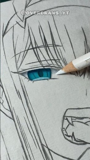 Zero Two 🩷 Eyes Coloring!!! #anime #drawing #art #animeart