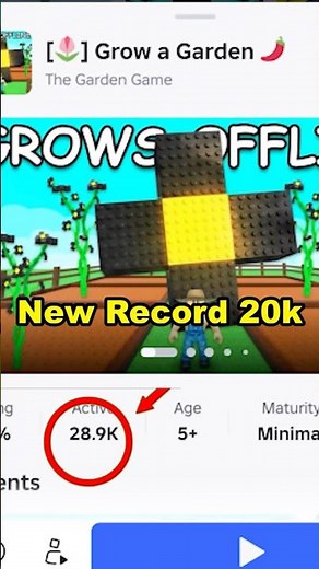 GAG at 20k players 😭 #growagarden #roblox