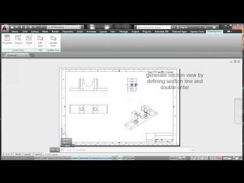 Detail drawing in Autocad 2D drafting of 3D model