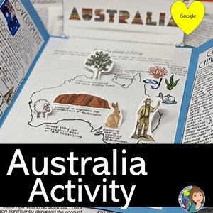Australia Lap Book and Stations Activity with Google Slides