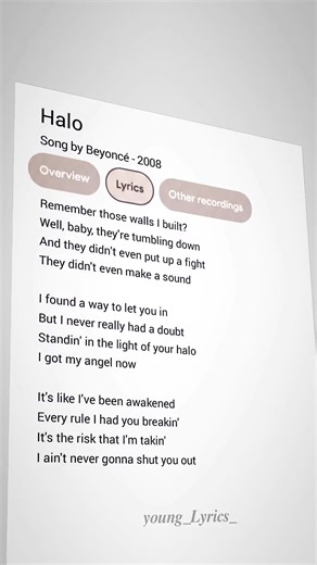 Understanding the Lyrics of Beyoncé's 'Halo'