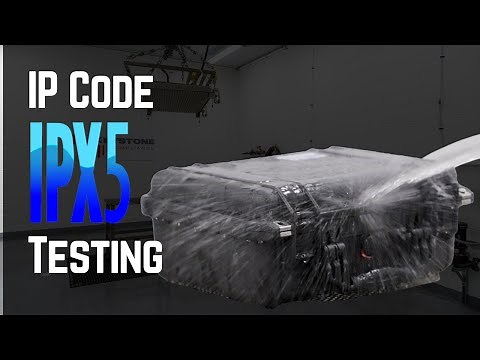 Ingress protection IPX5 Testing: Spraying of Water Jets