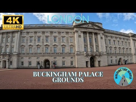 Buckingham Palace Grounds 4k walking tour in London England UK