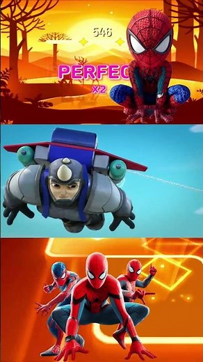 Marvel Spidey 💥 Coffin Dance X Dame Tu Cosita | Tiles Hop Remix 🎧 #shorts #spiderman #tileshop