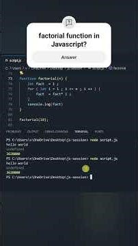 Getting Factorial of Any Number? #coding #javascriptcoding