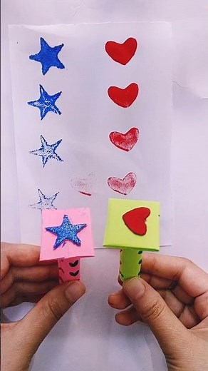 Cardboard stamps craft ideas. #Diy stamp at home