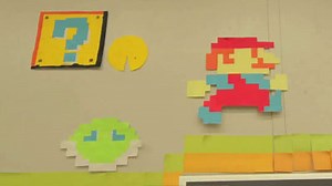 A movie "Mario - Post It Life" made of Mario with thousands of sticky notes