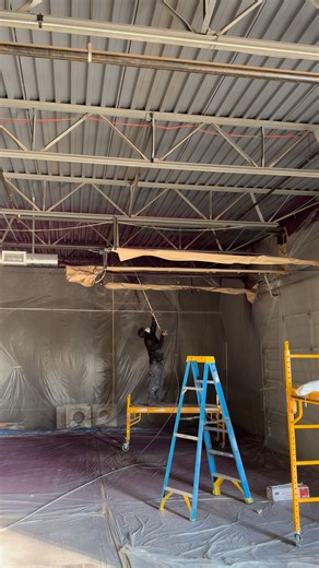 Wise Pelican Purple ceiling being painted! Tammy-Jade Collymore Andrea Lilienfeld | Geoff Lilienfeld