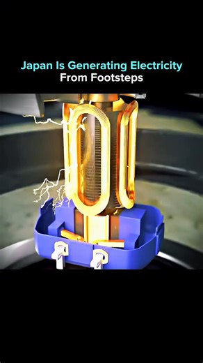 AI. Tech. The next evolution. on Instagram: "Japan is pioneering kinetic flooring that converts footsteps into electricity. Special tiles capture energy from people walking, sending it through embedded wires to charge batteries. Each step produces approximately 4 watts of power, making crowded areas into micro sustainable energy hubs. This innovation demonstrates how everyday movement can be harnessed to power lights and devices, bridging urban design with clean energy solutions. Follow for dail