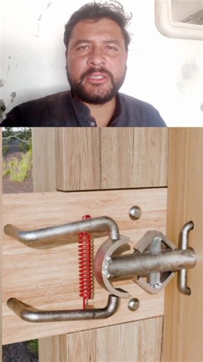 Spring powered automatic steel latch system. #latch #diy