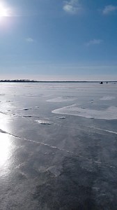 12/7/25 On the ice update. View from the end of our path. Please stay behind x'd off stakes. Thanks. Making ice out here, really popping today! Made made a solid 1.5" out here minimum last night! | Wigwam Resort on Lake of the Woods