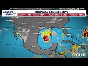 Tropical Storm Beryl tracker: Forecast path and spaghetti models