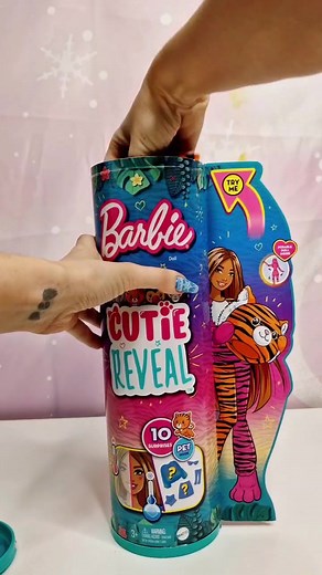 Unboxing Barbie Cutie Reveal Jungle Series Tiger Doll - Toys 2022