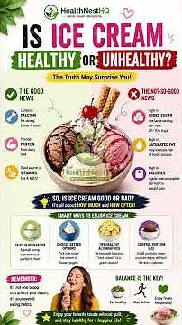 🍦 Is ice cream healthy or unhealthy? #icecream #healthtips #healthyfood